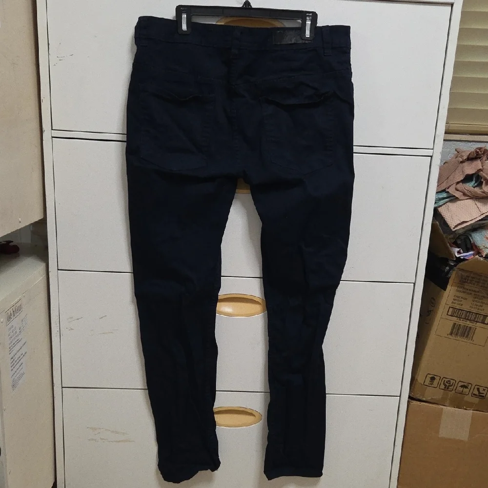 Spark Men’s Blue Pants Size 38x34 Cotton Stretch Dress Pants Blue Dark